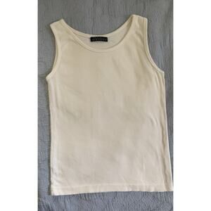 LAURA URBINATI Tank Top T Shirt White Sz XS Plain Basic Italy